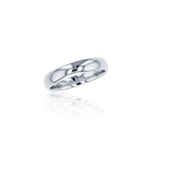 DECADENCE 10K or 14K Yellow /& White Gold 4mm Polished Plain Wedding Band Size 4-14